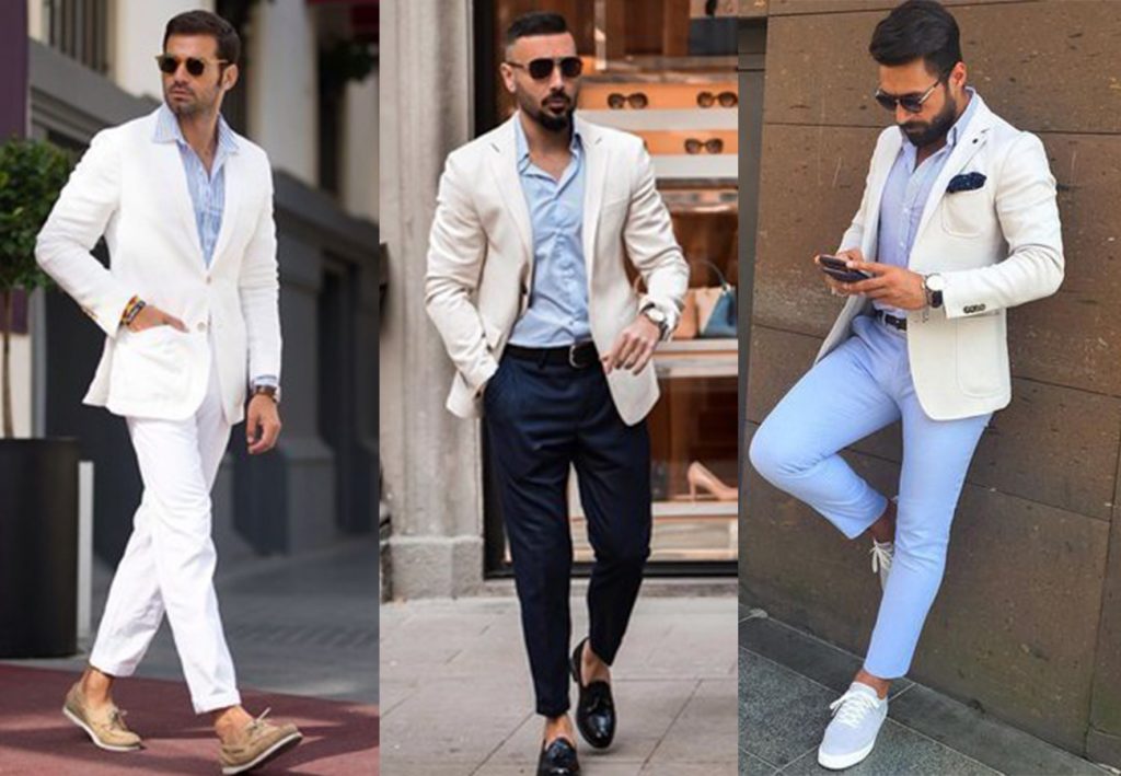 White Blazer with White Pants Dressy Summer Outfits For Men (12 ideas &  outfits) | Lookastic