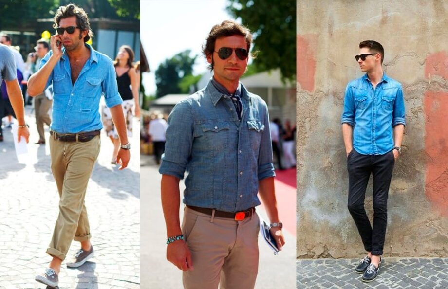 Denim Shirt Combination Ideas For Men | How To Wear Denim Shirts With ...