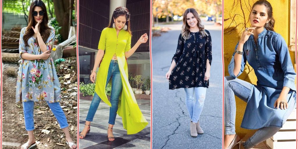 7+ Beautiful Kurti with Jeans Style Ideas 2023 - Best Jeans & Kurti Design