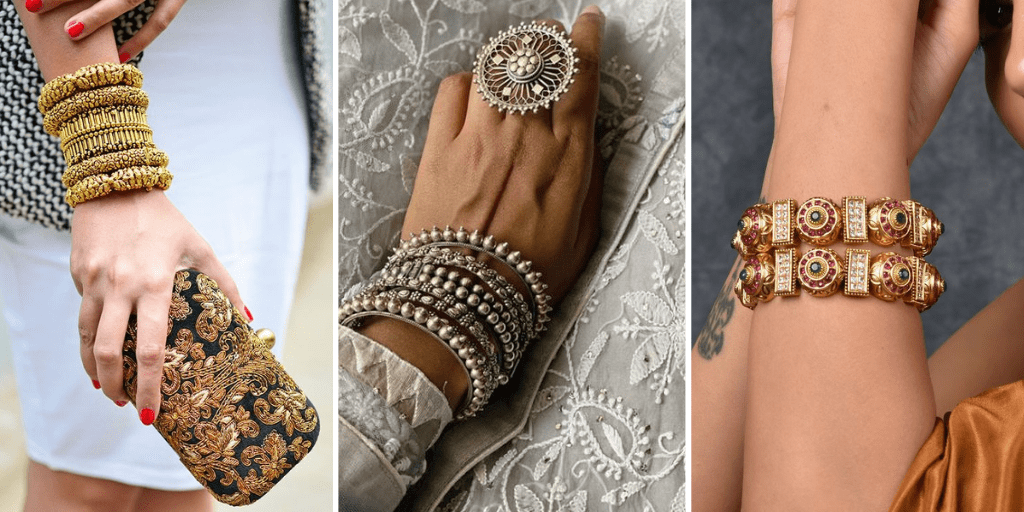 Beautiful Bridal Bangle Set with Pacheli Kada by Leshya – BANGLES BY LESHYA