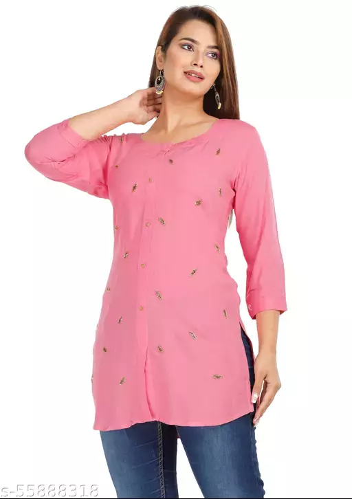 Buy Peach Pink Cotton Kurta And Leggings Set With Mirror Work