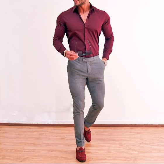 Red Shirt Matching Pant Ideas | Red Shirts Combination Pants - TiptopGents  | Denim outfit men, Blue pants men, Shirt outfit men