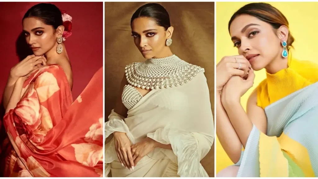 Deepika Padukone in quirky embellished saree and backless blouse turns into  elegant princess - India Today