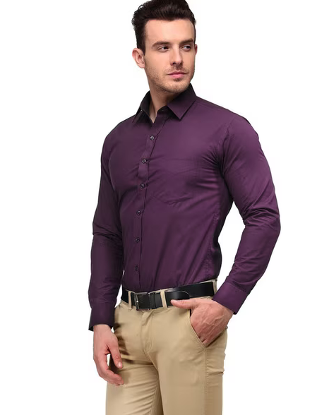 Desoto Purple Button Up  Mens Fall Dress Shirt  espy