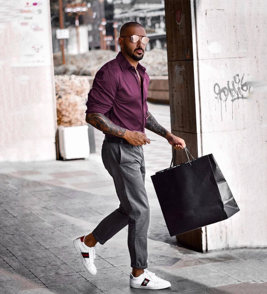 Free Photos - A Beautiful Woman Wearing A Stylish Purple Dress Shirt And Black  Pants. She Is Posing For The Photo, Showcasing Her Outfit And Appearance.  The Photo Captures Her Confidence And