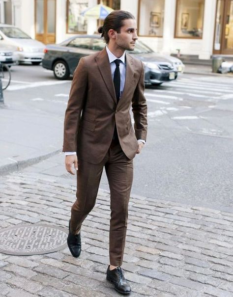 Dark Brown Suit Combination
