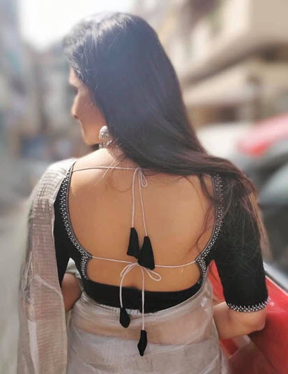 Amazing Backless Blouse Design Ideas